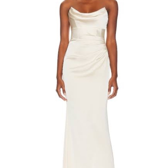 Katie May Taylor Gown in Stone - Picture 2 of 14